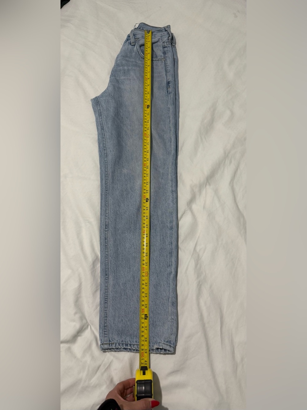 Agolde Light Blue Straight Leg Jeans - 22 waist - Picture 8 of 15